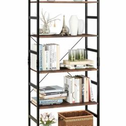 5 Tier Bookshelf, 65'' Tall Bookcase