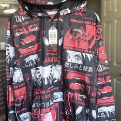 Drill Clothing Co. Fresh Prints Of Tokyo Hoodie Manga Comic Anime Mens Size M.  New! 