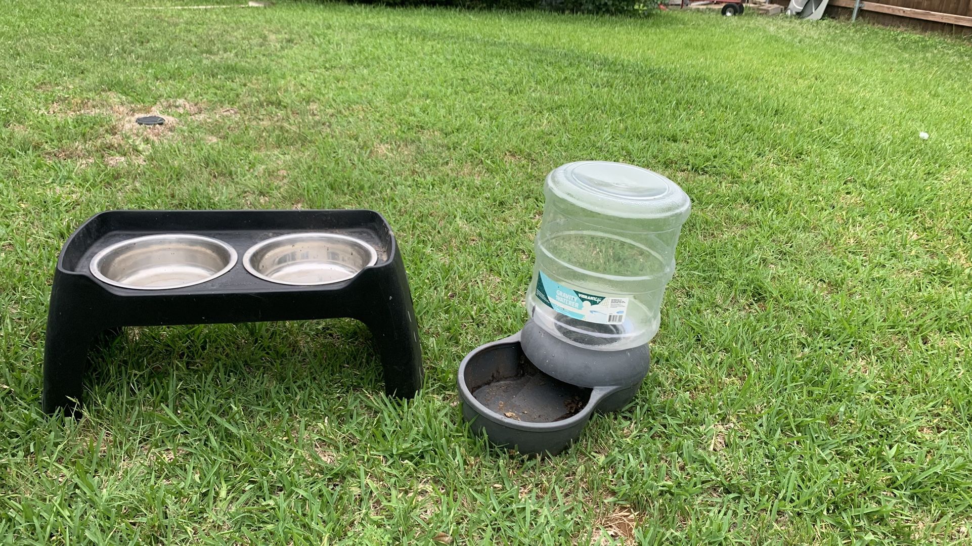 Dog Food Bowl And Automatic Water Feeder