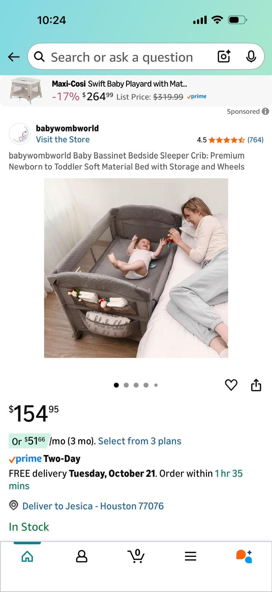 Baby Womb Worl Crib/Bassinet 