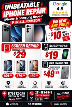 iPhone and Samsung repair special