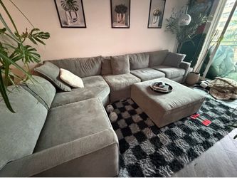 Grey sectional couch