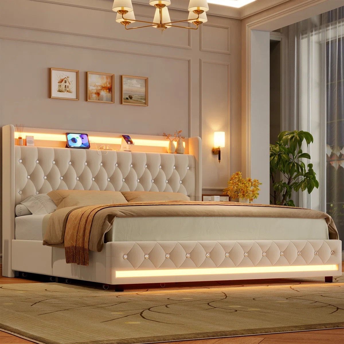 Bed frame and mattress