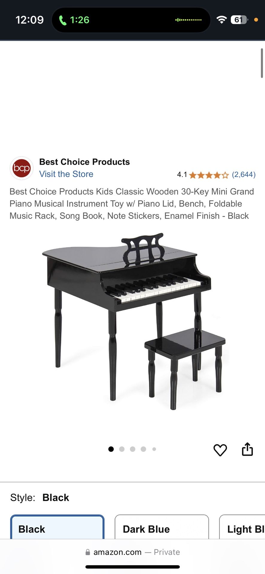 Best Choice Kids Mini Grand piano