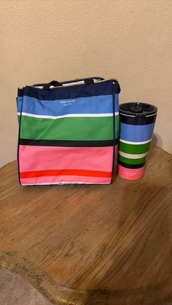 Kate Spade New York Striped Lunch Bag and Tumbler Set