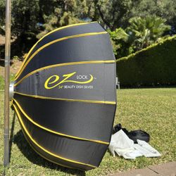 Glow EZ Lock 34” Silver Beauty Dish Soft box 