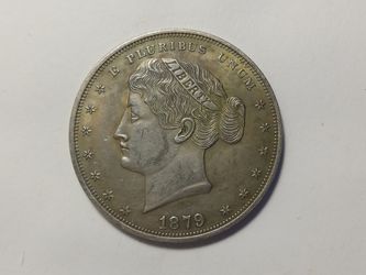 USA 1879 $1 Metric Hair-In-Bun Dollar Patterns Coin / Token