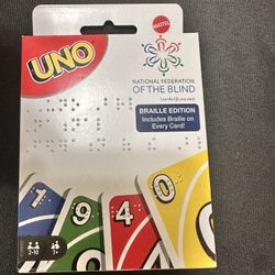 Uno Card Game Braille Edition