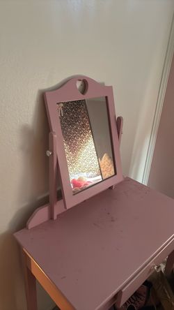 Pink vanity
