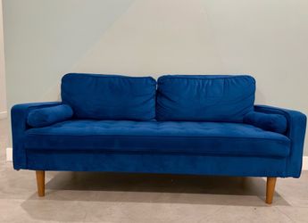 Blue Velvet Couch