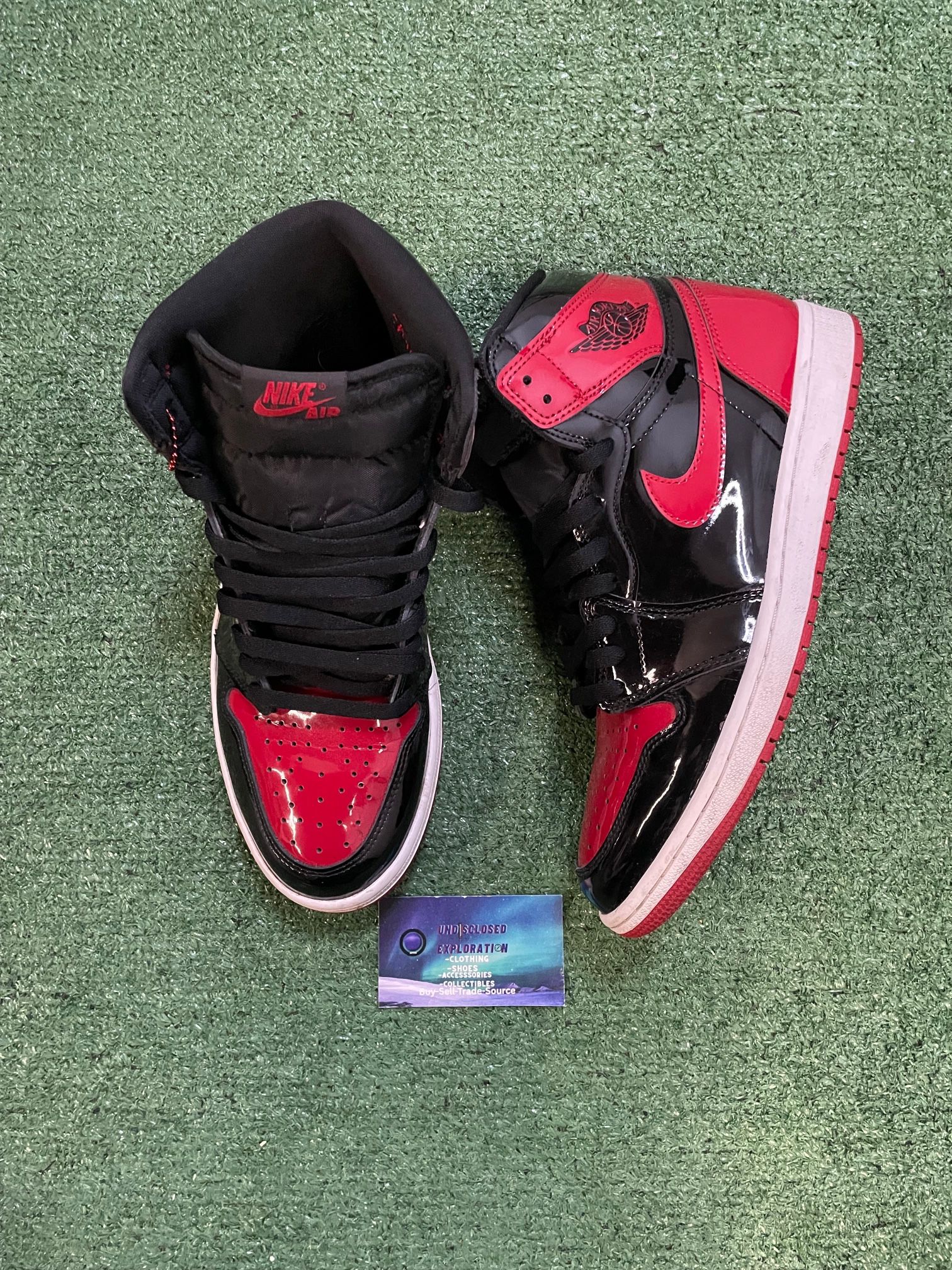 Air Jordan 1 high patent bred size 10.5men/12women