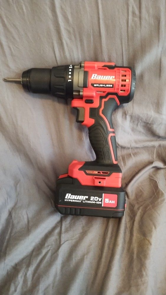 Brushless Drill/Driver Gun With Battery  + Husky Tool For Free Etc. 