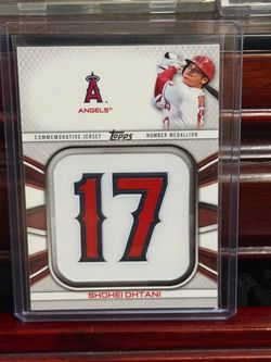 Topps 2022 Series 1 Shohei Ohtani Jersey Number Medallion Relics Angels