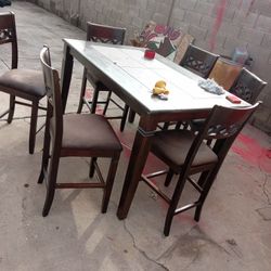 Table And Six Chairs Hi Top