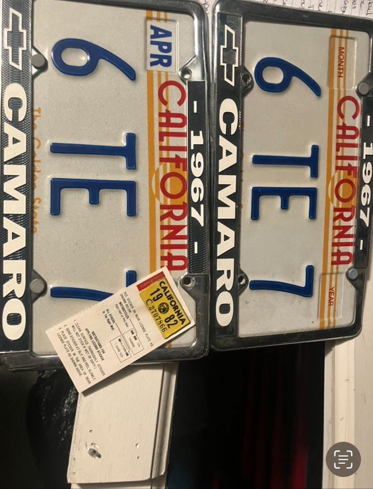 1967 License Plates From 1981 Automotive