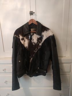 Leather riding jacket