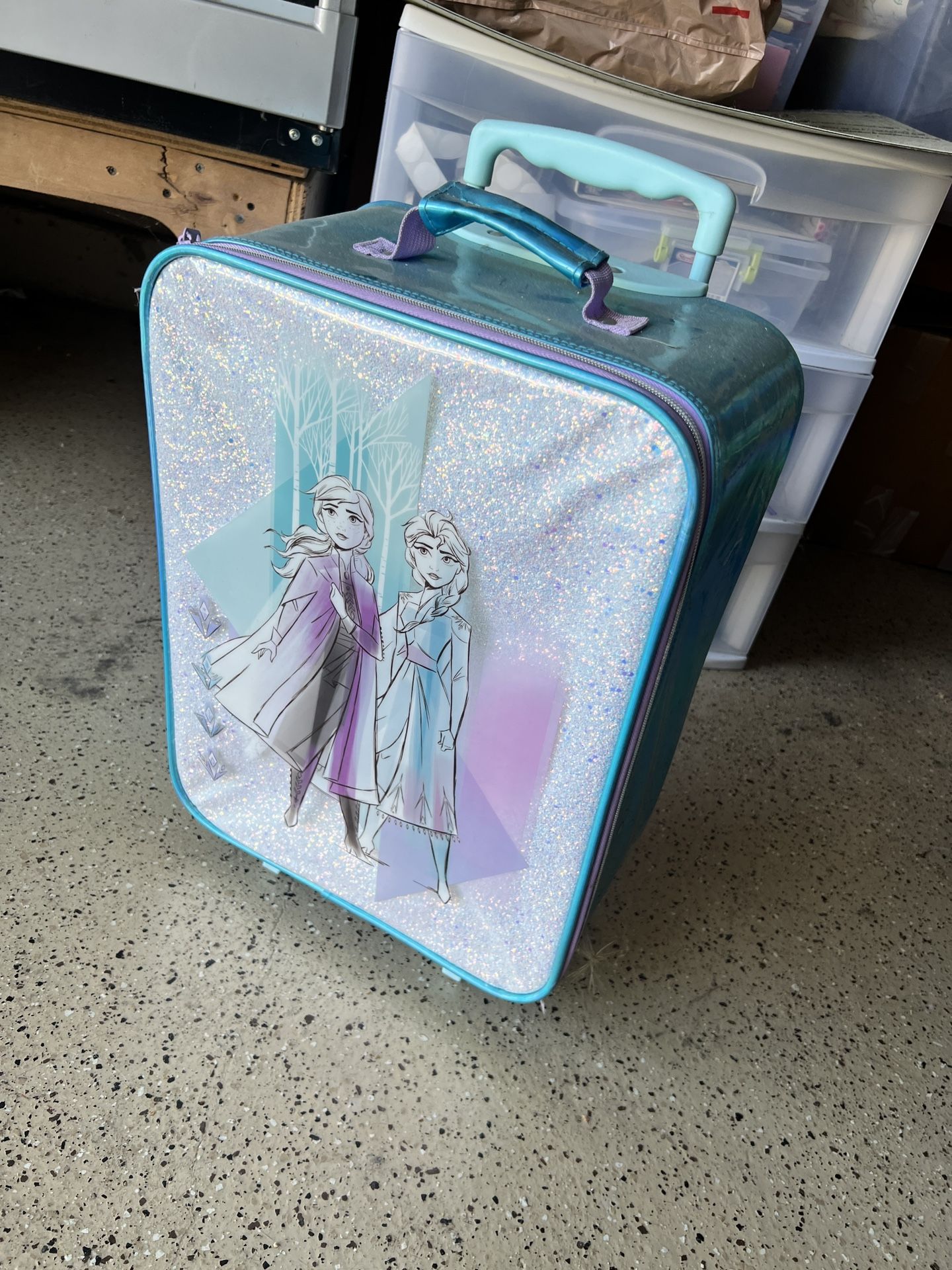 Girls Frozen Roll Away Luggage