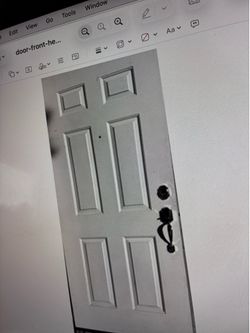 Residential  White Exterior Steel Front Door