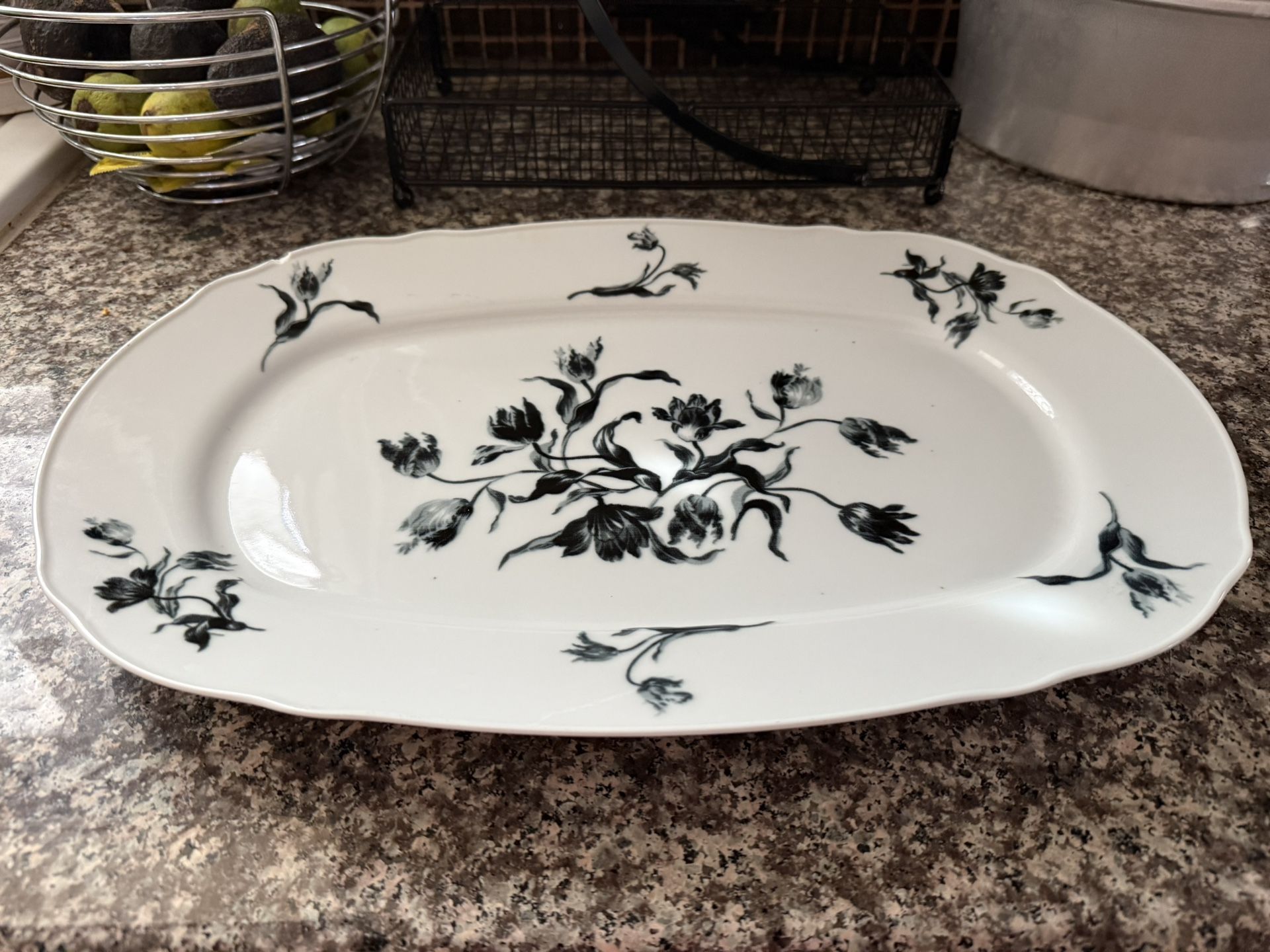 Large White Porcelain Serving Dish