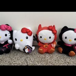 BRAND NEW WITH TAGS COLLECTIBLE SANRIO & TY BEANIE BABIES HELLO KITTY HALLOWEEN PLUSHIES (READ DESCRIPTION FOR PRICES!) 