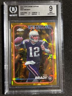 2024 Topps Chrome Sapphire - Tom Brady #120 Gold Refractor /50 SP Patriots GOAT