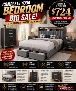 BRAND NEW KING SIZE BEDROOM SET