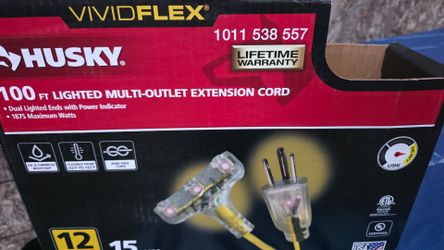 Husky VividFlex 100 ft Extension Cord