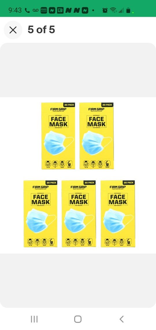 100 Mask for Face Firm GRIP 20 per box