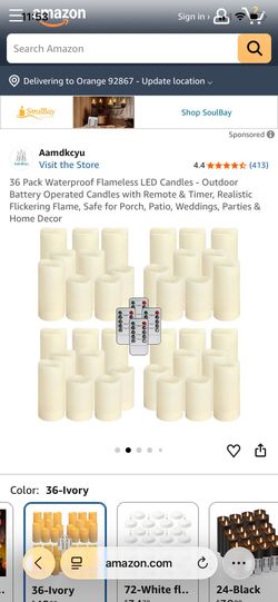 100+ flameless candles