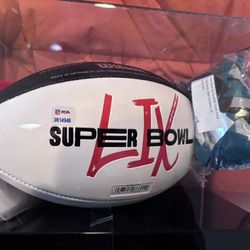 Philadelphia Eagles Super Bowl Signed Devonta Smith Football With On Field Confetti And Case