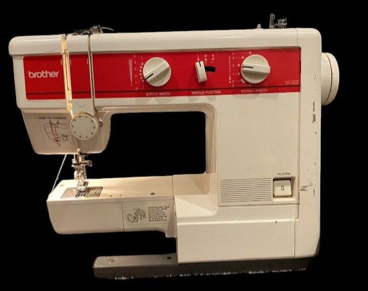 Brother Sewing Machine Vintage Red and White 15v 60hz ac 90w
Model # VX1010