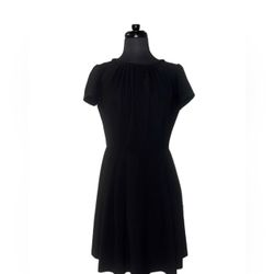 Red Valentino Black Pleated Dress