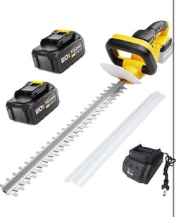 20V Cordless Hedge Trimmer, 22-Inch Blade, 2 x 4.0Ah Batteries Includes Charger, Lightweight & Compact for Trimming Hedges, Shrubs, Grass and Small Br