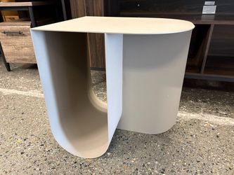Pewter Modern Geometric End Table