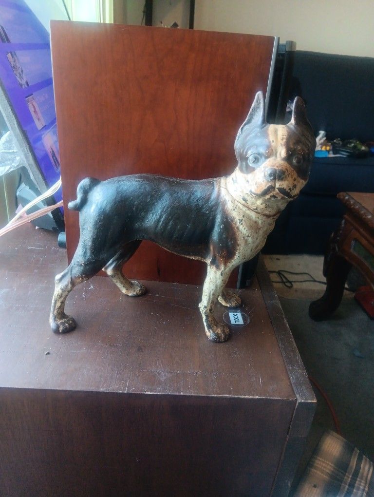 1930's Hubley Boston Terrior Cast Iron Door Stop