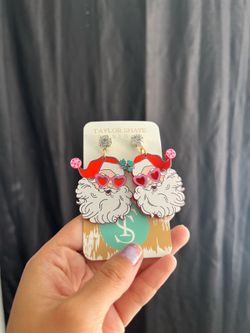 Disco Santa earrings