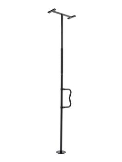 Floor-to-Ceiling Transfer Pole, Tension Mounted Bathroom Grab Bar with Anti-Slip Curve Handle, 300 Lbs Capacity Security Pole for Elderly, Ideal Senio