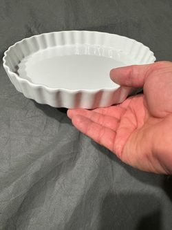 White Ceramic Fluted Tart Dish