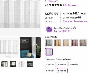 Room Divider 8 panels