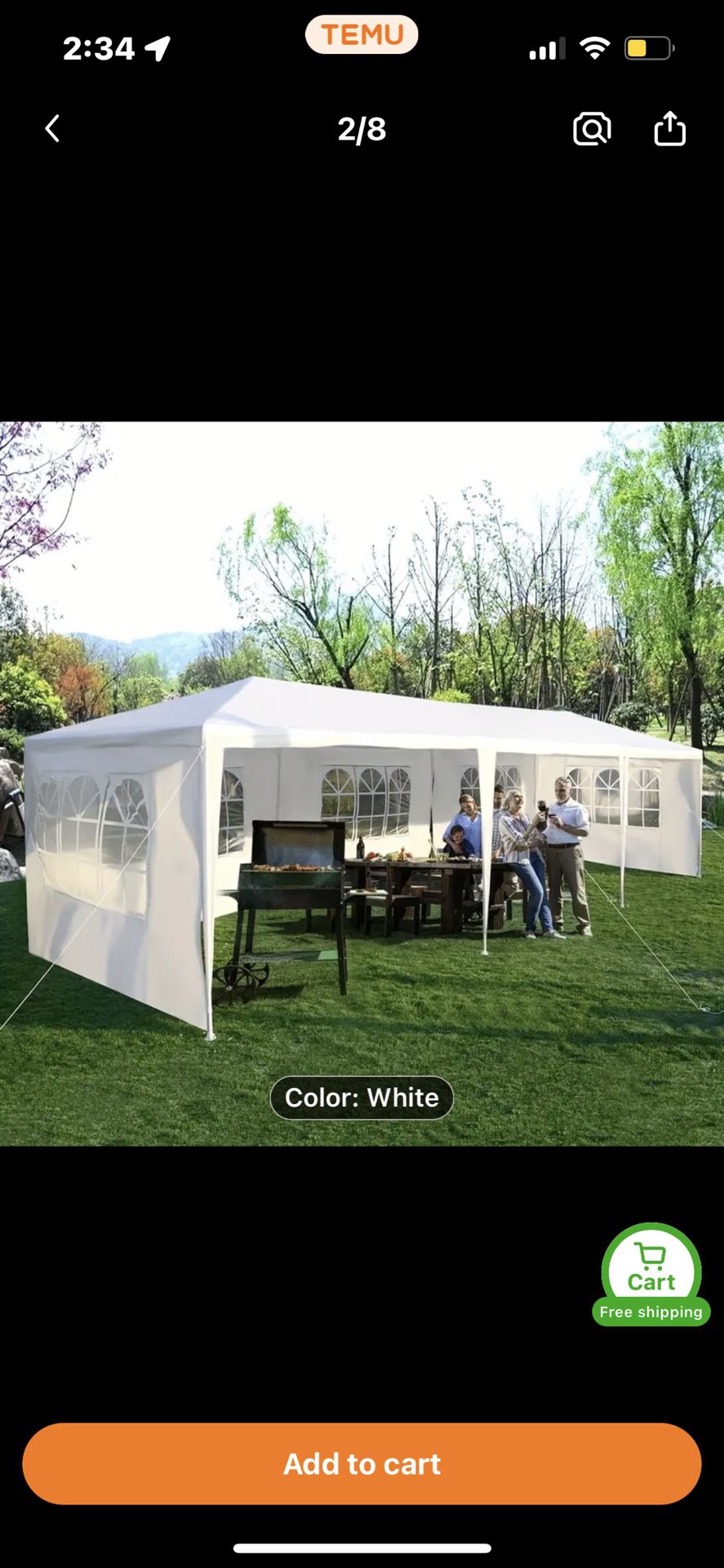 10’ X 30’ Party Tent NEW Hilliard $140