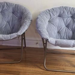 Grey Saucer Chairs 