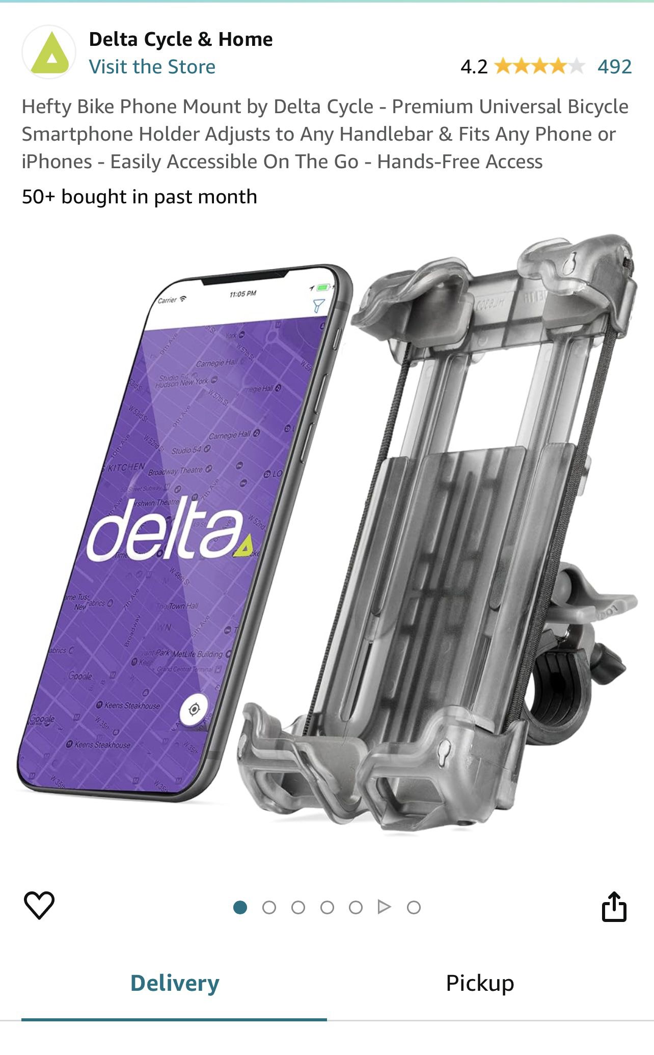 Bike Smartphone Holder/Bike Mount by Delta Cycle