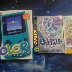Game Boy color Pokémon crystal and Pokémon yellow in box Japanese version