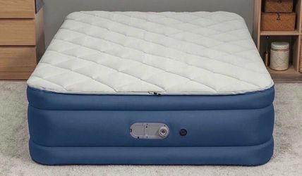 Sealy AlwayzAire Tough Guard Duvet Top Air Mattress Queen with Built-in Dual Pump