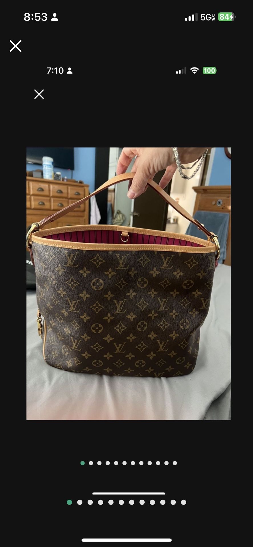 Louis Vuitton Delightful PM-Hot pink lining