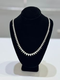 5CTW  14K  Natural Diamond Fancy Link Necklace 