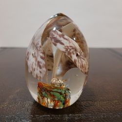 Vintage Hand Blown Art Glass Paperweight 