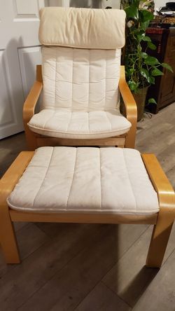 2 IKEA rocking lounge chair with ottoman