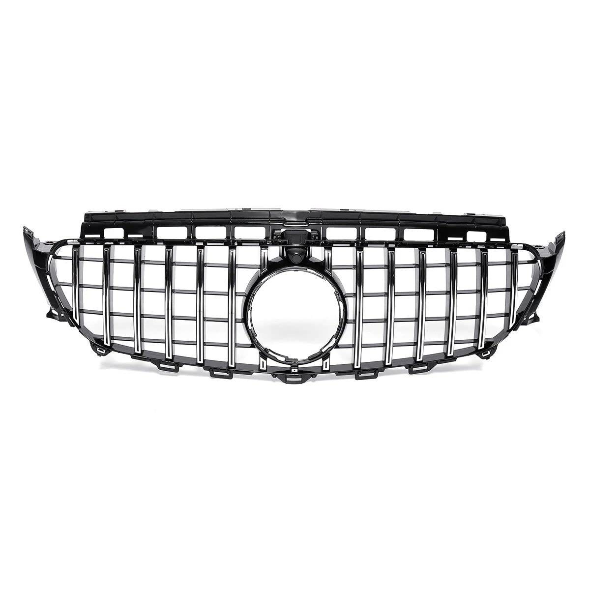 FANCHANTS GT R Style Silver Black Front Radiator Grille For 2016 2017 2018 2019 2020 Mercedes Benz E