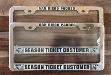 SD Padres - New Chrome License Plate Frame